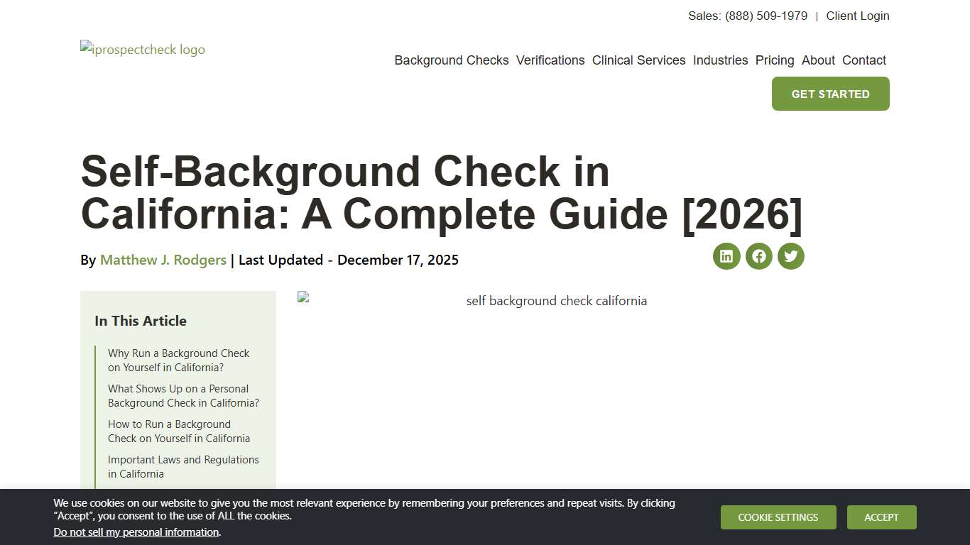 Self-Background Check in California: A Complete Guide [2026] - iprospectcheck